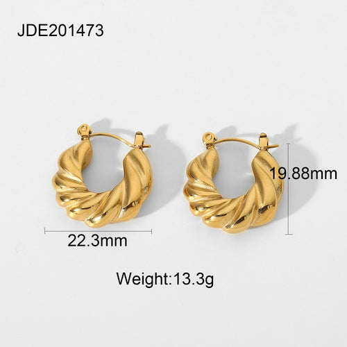 TWISTED HOOP EARRINGS