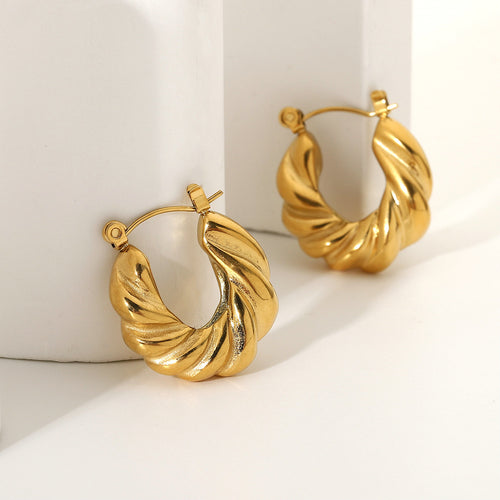 TWISTED HOOP EARRINGS