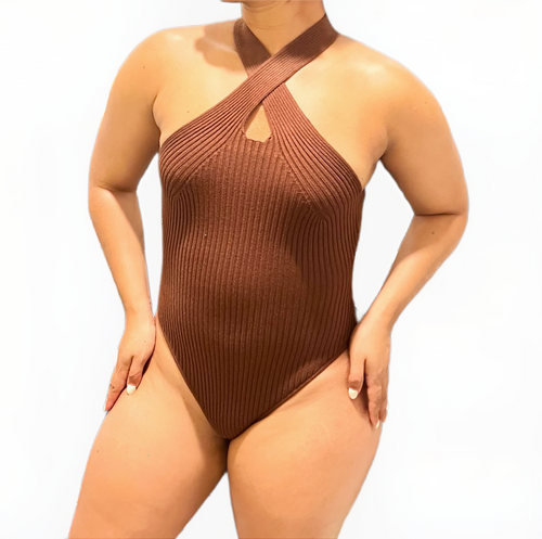 CROSSED NECK BODYSUIT